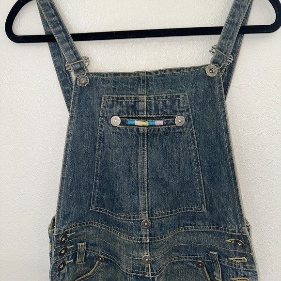 Sense European Denim Capri Overalls Size‎ 4 Y2K - Picture 2 of 12